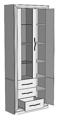 Шкаф-витрина Нобиле ШВтВ-ФСД-БЯН в Нягани - nyagan.mebel24.online | фото 2
