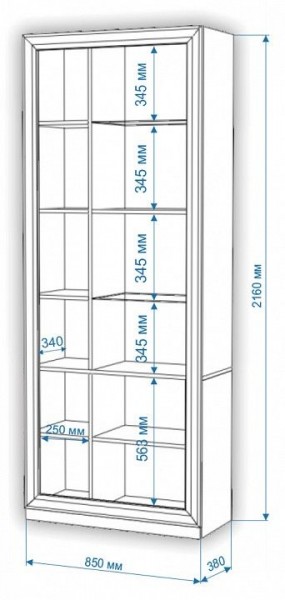 Шкаф-витрина Нобиле ШВтВ-ФСД-ФГК в Нягани - nyagan.mebel24.online | фото 3