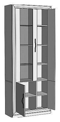 Шкаф-витрина Нобиле ШВтВ-ФСД-ФГК в Нягани - nyagan.mebel24.online | фото 2