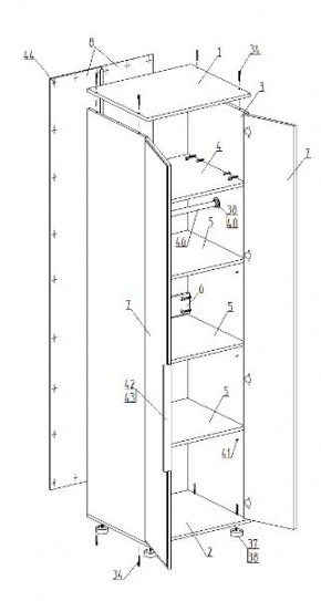 Спальный гарнитур "Лео" (модульный) в Нягани - nyagan.mebel24.online | фото 11