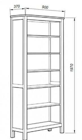Стеллаж 00 Кантри, массив сосны, цвет белый в Нягани - nyagan.mebel24.online | фото 3