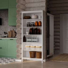 Стеллаж 00 Кантри, массив сосны, цвет белый в Нягани - nyagan.mebel24.online | фото 4
