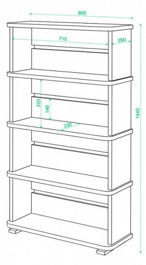 Стеллаж Б-25/4 в Нягани - nyagan.mebel24.online | фото 2