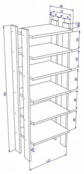 Стеллаж для обуви Cross СТЕЛ1 в Нягани - nyagan.mebel24.online | фото 4