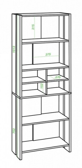 Стеллаж Домино Lite СТЛ-ОВХ в Нягани - nyagan.mebel24.online | фото 2