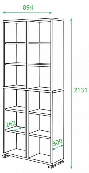 Стеллаж Домино нельсон ПУ-30-1 в Нягани - nyagan.mebel24.online | фото 2
