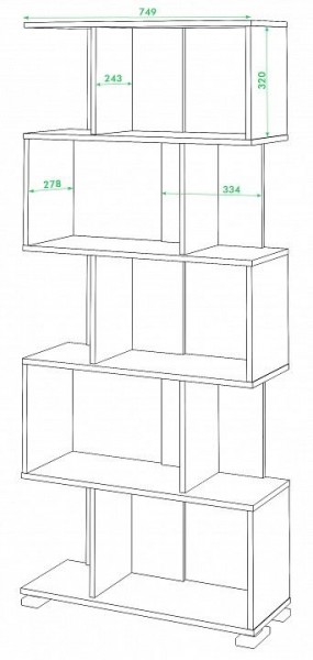 Стеллаж Домино нельсон СЛ-5 в Нягани - nyagan.mebel24.online | фото 2