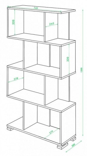 Стеллаж Домино нельсон СЛ-5-4 в Нягани - nyagan.mebel24.online | фото 2