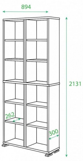 Стеллаж Домино ПУ-30-1 в Нягани - nyagan.mebel24.online | фото 2