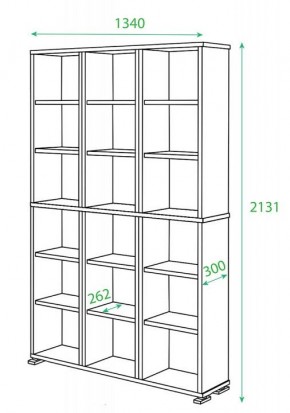 Стеллаж Домино ПУ-40-Ш в Нягани - nyagan.mebel24.online | фото 2