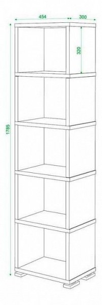 Стеллаж Домино СБ-15/5 в Нягани - nyagan.mebel24.online | фото 2