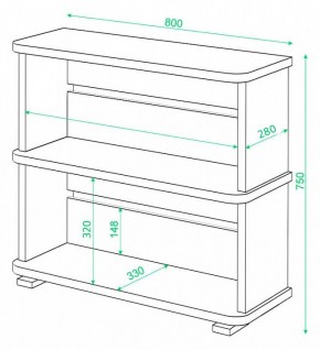 Стеллаж Домино СБ-25/2 в Нягани - nyagan.mebel24.online | фото 3