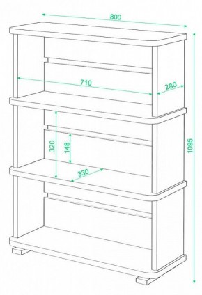 Стеллаж Домино СБ-25/3 в Нягани - nyagan.mebel24.online | фото 3