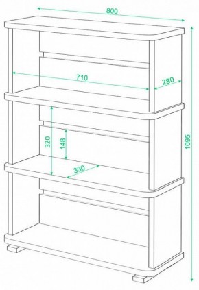 Стеллаж Домино СБ-25/3 в Нягани - nyagan.mebel24.online | фото 2