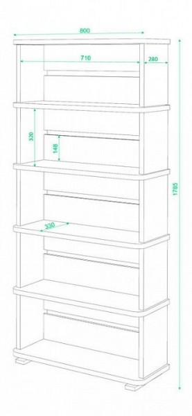 Стеллаж Домино СБ-25/5 в Нягани - nyagan.mebel24.online | фото 2