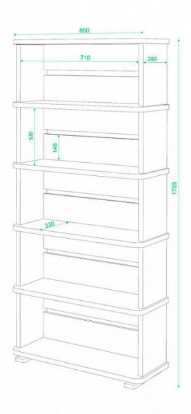 Стеллаж Домино СБ-25/5 в Нягани - nyagan.mebel24.online | фото 2