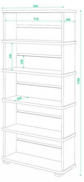 Стеллаж Домино СБ-25/5 в Нягани - nyagan.mebel24.online | фото 3