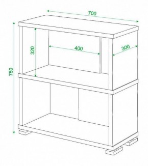 Стеллаж книжный Домино СБ-10_2 в Нягани - nyagan.mebel24.online | фото 3