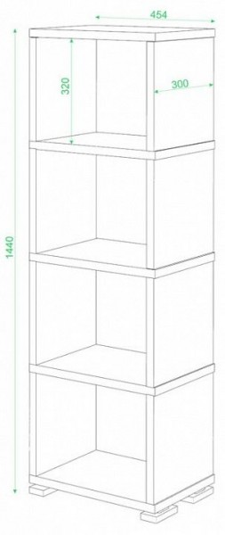 Стеллаж-колонка Домино СБ-15/4 в Нягани - nyagan.mebel24.online | фото 2
