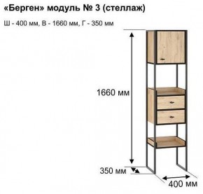 Стеллаж комбинированный Берген-3 в Нягани - nyagan.mebel24.online | фото 10