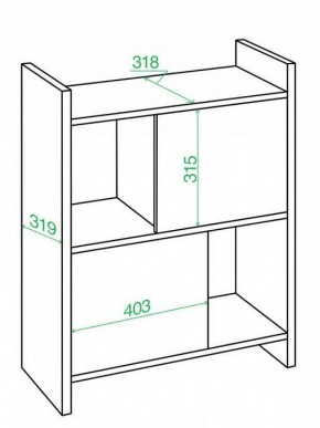 Стеллаж комбинированный Домино Лайт СТЛ-3Н в Нягани - nyagan.mebel24.online | фото 3