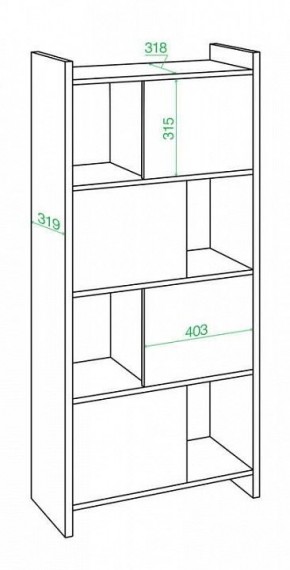 Стеллаж комбинированный Домино Лайт СТЛ-3В в Нягани - nyagan.mebel24.online | фото 2