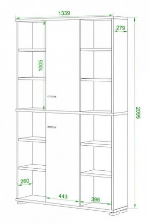 Стеллаж комбинированный Домино ПУ-40-2 в Нягани - nyagan.mebel24.online | фото 2