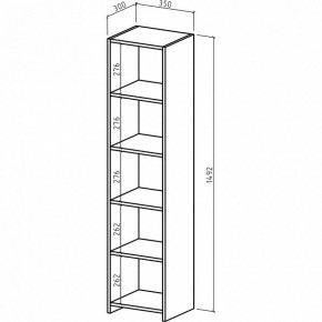 Стеллаж комбинированный Лайт-1 в Нягани - nyagan.mebel24.online | фото 2