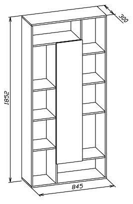 Стеллаж комбинированный СТ-7 в Нягани - nyagan.mebel24.online | фото 3