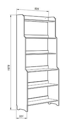 Стеллаж Вествик, массив сосны, цвет белый в Нягани - nyagan.mebel24.online | фото 4