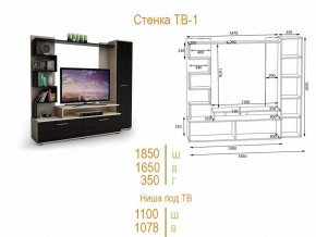 Стенка для гостиной ТВ-1 в Нягани - nyagan.mebel24.online | фото 2