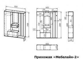 Стенка для прихожей Мебелайн-2 в Нягани - nyagan.mebel24.online | фото 3