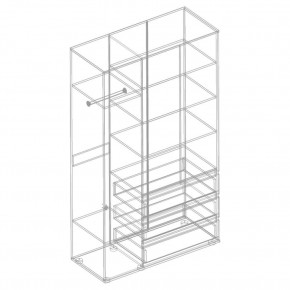 СТИЛ Шкаф 3-ств с 3 ящиками в Нягани - nyagan.mebel24.online | фото 2