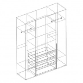 СТИЛ Шкаф 4-ств с 3 ящиками в Нягани - nyagan.mebel24.online | фото 2