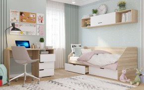 Стол 1200/3 ящика АНТАЛИЯ (Сонома/Белый софт) в Нягани - nyagan.mebel24.online | фото 2