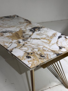 Стол ACERRA NEW 160 GLOSS GRAND JADE SOLID CERAMIC/ каркас цвета шампань, ®DISAUR в Нягани - nyagan.mebel24.online | фото 5