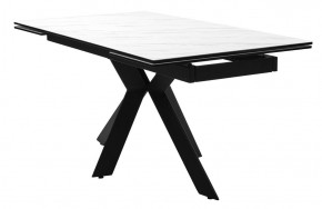 Стол BELLUNO 160 MARBLES KL-99 Белый мрамор матовый, итальянская керамика/ черный каркас, ®DISAUR в Нягани - nyagan.mebel24.online | фото 2