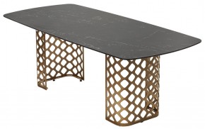 Стол CHIAVARI 220 KL-116 Черный мрамор матовый, итальянская керамика / бронзовый, ®DISAUR в Нягани - nyagan.mebel24.online | фото 7