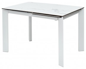 Стол CORNER 120 MATTE STATUARIO Белый мрамор матовый керамика, стекло/ белый каркас, ®DISAUR в Нягани - nyagan.mebel24.online | фото 2