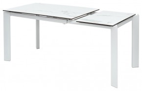 Стол CORNER 120 MATTE STATUARIO Белый мрамор матовый керамика, стекло/ белый каркас, ®DISAUR в Нягани - nyagan.mebel24.online | фото 4