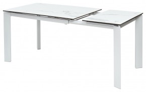 Стол CORNER 120 MATTE STATUARIO Белый мрамор матовый керамика, стекло/ белый каркас, ®DISAUR в Нягани - nyagan.mebel24.online | фото 5