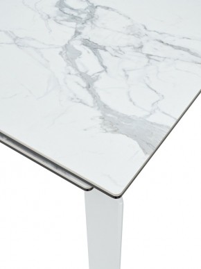 Стол CORNER 120 MATTE STATUARIO Белый мрамор матовый керамика, стекло/ белый каркас, ®DISAUR в Нягани - nyagan.mebel24.online | фото 6