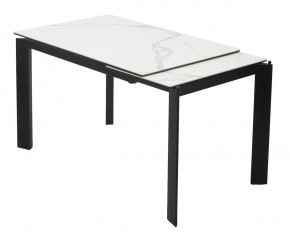 Стол CORNER 120 MATTE STATUARIO Белый мрамор матовый керамика, стекло/ черный каркас, ®DISAUR в Нягани - nyagan.mebel24.online | фото 3