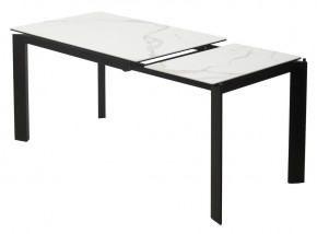 Стол CORNER 120 MATTE STATUARIO Белый мрамор матовый керамика, стекло/ черный каркас, ®DISAUR в Нягани - nyagan.mebel24.online | фото 4