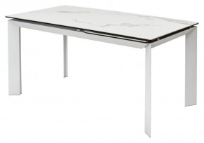 Стол CREMONA 140 HIGH GLOSS STATUARIO Белый мрамор глянцевый, керамика/ белый каркас, ®DISAUR в Нягани - nyagan.mebel24.online | фото 9