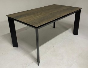 Стол CREMONA 140 KL-61 под дерево, итальянская керамика/ черный каркас, ®DISAUR в Нягани - nyagan.mebel24.online | фото 2