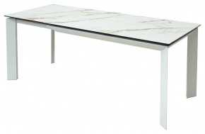 Стол CREMONA 160 KL-188 Контрастный мрамор / белый каркас, ®DISAUR в Нягани - nyagan.mebel24.online | фото 3