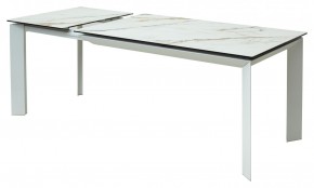 Стол CREMONA 160 KL-188 Контрастный мрамор / белый каркас, ®DISAUR в Нягани - nyagan.mebel24.online | фото 6