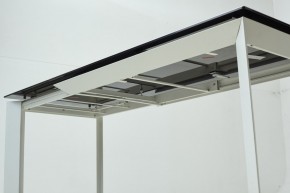 Стол CREMONA 180 KL-188 Контрастный мрамор матовый, итальянская керамика/ белый каркас, ®DISAUR в Нягани - nyagan.mebel24.online | фото 8