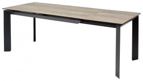Стол CREMONA 180 KL-61 Под дерево, итальянская керамика / черный каркас, ®DISAUR в Нягани - nyagan.mebel24.online | фото 1